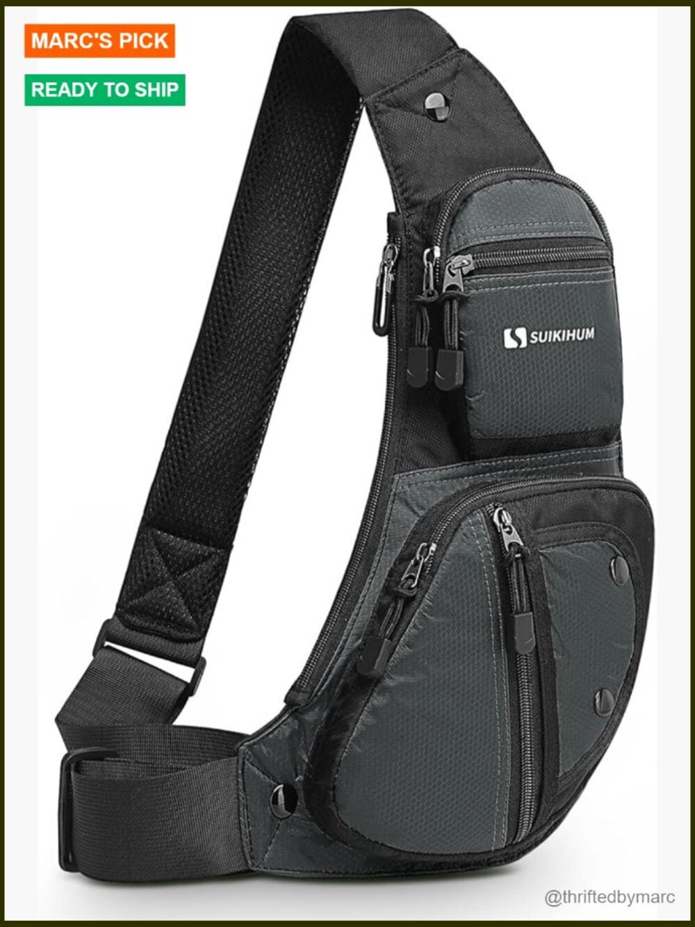 Water-Resistant Sling Backpack, Crossbody Daypack for Outdoor Travel